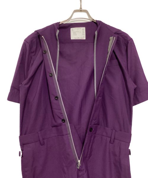 sacai（サカイ）sacai (サカイ) ジャンプスーツ パープル サイズ:Sの古着・服飾アイテム
