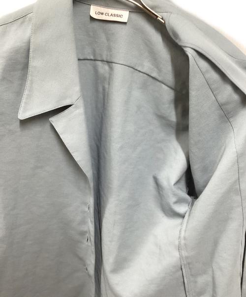 LOW CLASSIC（ロウクラシック）LOW CLASSIC (ロウクラシック) LINEN 2WAY SHIRT ブルー サイズ:Sの古着・服飾アイテム
