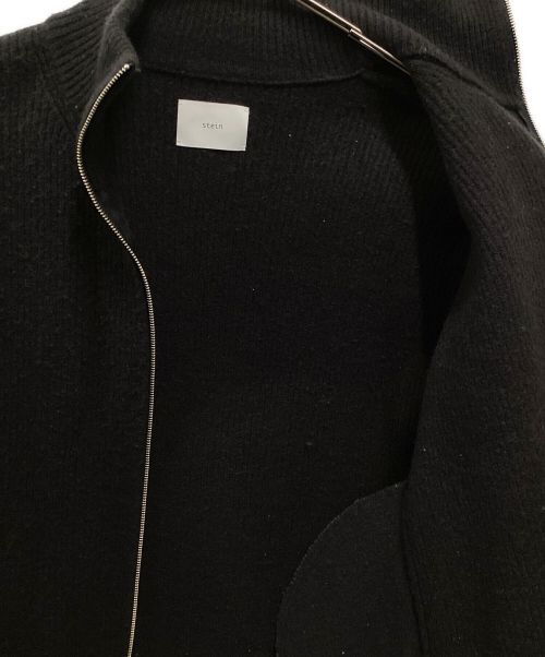 stein（シュタイン）stein (シュタイン) OVERSIZED DRIVERS KNIT ZIP JACKET ブラック サイズ:Sの古着・服飾アイテム