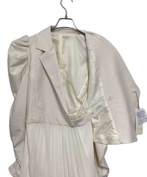 ROYAL PARTY（ロイヤルパーティ）ROYAL PARTY (ロイヤルパーティ) プリーツジャケットワンピース ホワイト サイズ:Freeの古着・服飾アイテム