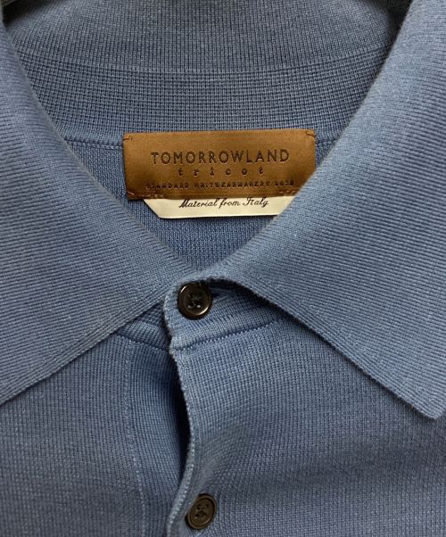 TOMORROW LAND（トゥモローランド）TOMORROW LAND (トゥモローランド) シーアイランドコットン ニットポロシャツ ブルー サイズ:Mの古着・服飾アイテム