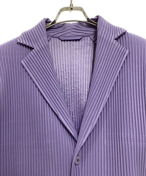 HOMME PLISSE ISSEY MIYAKE（オム プリッセ イッセイ ミヤケ）HOMME PLISSE ISSEY MIYAKE (オムプリッセ イッセイ ミヤケ) TAILORED PLEATS 2 JACKET パープル サイズ:2の古着・服飾アイテム