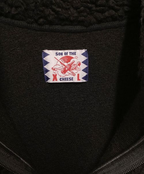 son of the cheese（（サノバチーズ））son of the cheese (（サノバチーズ）) Wool FleeseJKT ブラック サイズ:XLの古着・服飾アイテム
