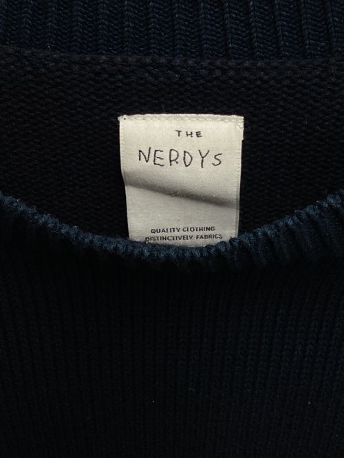 the nerdys（ザナーディーズ）the nerdys (ザナーディーズ) エルボーパッチクルーネックニット ネイビー サイズ:Mの古着・服飾アイテム