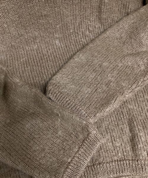 TOGA PULLA（トーガ プルラ）TOGA PULLA (トーガ プルラ) モヘアスタッズサイドボタンニット ブラウン サイズ:48の古着・服飾アイテム