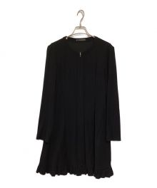 FOXEY NEWYORK（フォクシーニューヨーク）の古着「ノーカラージップリトルドレスコート」｜ブラック