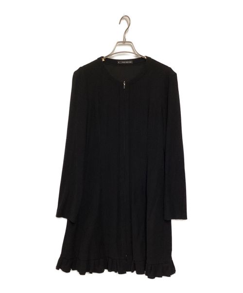 FOXEY NEWYORK（フォクシーニューヨーク）FOXEY NEWYORK (フォクシーニューヨーク) ノーカラージップリトルドレスコート ブラック サイズ:40の古着・服飾アイテム
