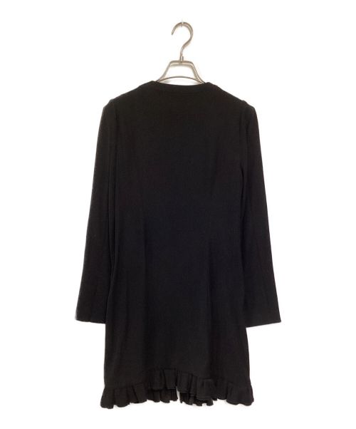 FOXEY NEWYORK（フォクシーニューヨーク）FOXEY NEWYORK (フォクシーニューヨーク) ノーカラージップリトルドレスコート ブラック サイズ:40の古着・服飾アイテム