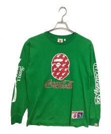 A BATHING APE×Coca Cola（ア ベイシング エイプ×コカコーラ）の古着「プリントカットソー」｜グリーン
