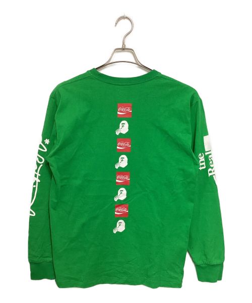 A BATHING APE（ア ベイシング エイプ）A BATHING APE (アベイシングエイプ) Coca Cola (コカコーラ) プリントカットソー グリーン サイズ:Lの古着・服飾アイテム