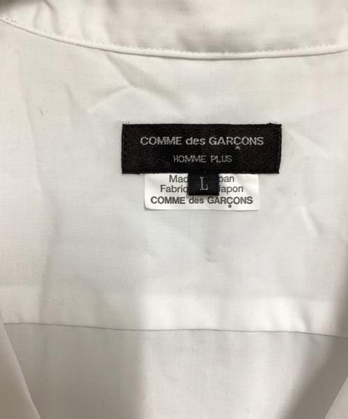COMME des GARCONS HOMME PLUS（コムデギャルソンオムプリュス）COMME des GARCONS HOMME PLUS (コムデギャルソンオムプリュス) 23AW エステルファーブラウス ホワイト×ブラック サイズ:Lの古着・服飾アイテム