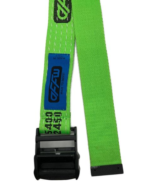 OFFWHITE（オフホワイト）OFFWHITE (オフホワイト) INDUSTRIAL BELT ネオングリーンの古着・服飾アイテム