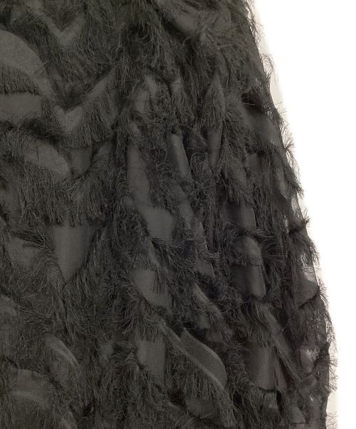 MAISON GUILLEMETTE（メゾンギュメット）MAISON GUILLEMETTE (メゾンギュメット) シャギーミニドレス ブラック サイズ:Sの古着・服飾アイテム