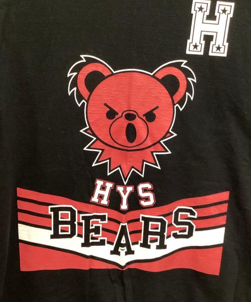 Hysteric Glamour.（ヒステリックグラマー）Hysteric Glamour. (ヒステリックグラマー) HYS BEARS オーバーサイズTシャツ ブラック×レッド サイズ:Freeの古着・服飾アイテム