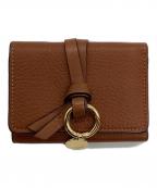 Chloeクロエ）の古着「アルファベットミニトリフォールドウォレット」｜ブラウン
