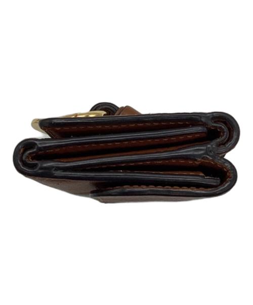 Chloe（クロエ）Chloe (クロエ) アルファベットミニトリフォールドウォレット ブラウンの古着・服飾アイテム