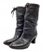 GUCCIグッチ）の古着「August レザーアンクルブーツ」｜ブラック