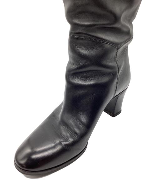 GUCCI（グッチ）GUCCI (グッチ) August レザーアンクルブーツ ブラック サイズ:37の古着・服飾アイテム