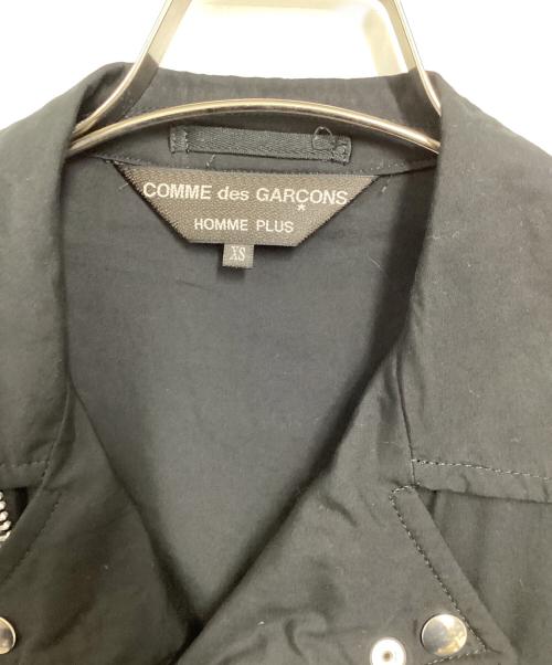 COMME des GARCONS HOMME PLUS（コムデギャルソンオムプリュス）COMME des GARCONS HOMME PLUS (コムデギャルソンオムプリュス) ダブルライダースコットンコート ブラック サイズ:XSの古着・服飾アイテム