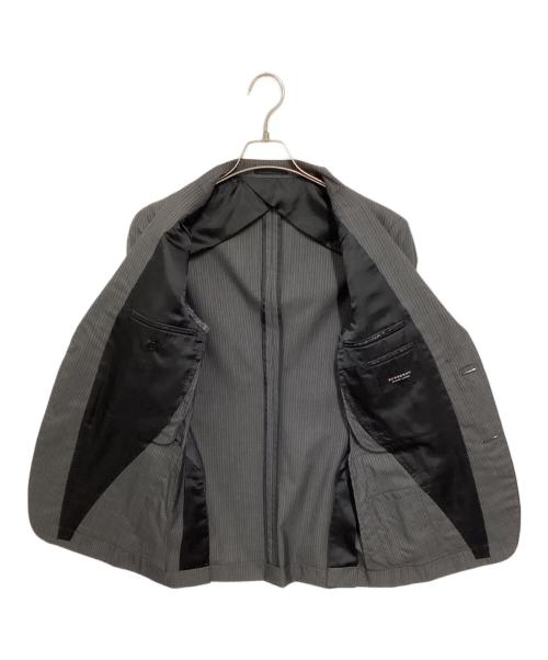 BURBERRY BLACK LABEL（バーバリーブラックレーベル）BURBERRY BLACK LABEL (バーバリーブラックレーベル) ストライプセットアップスーツ グレー サイズ:36Rの古着・服飾アイテム