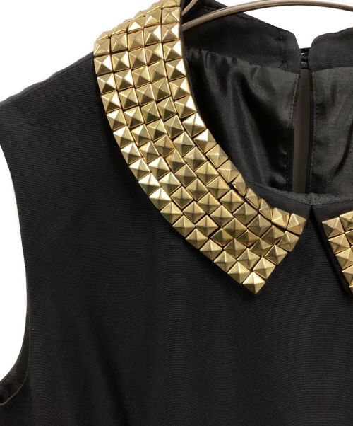 Kate Spade（ケイトスペード）Kate Spade (ケイトスペード) ビジューノースリーブワンピース ブラック サイズ:00の古着・服飾アイテム