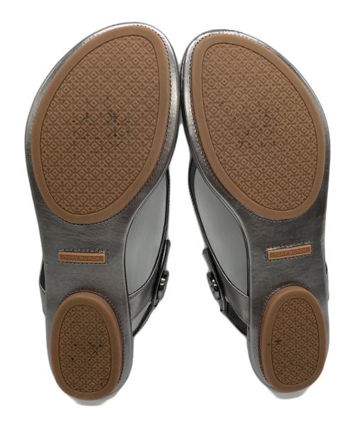 TORY BURCH（トリーバーチ）TORY BURCH (トリーバーチ) MINNIE TRAVEL SANDAL メタリックグレー サイズ:7.5の古着・服飾アイテム