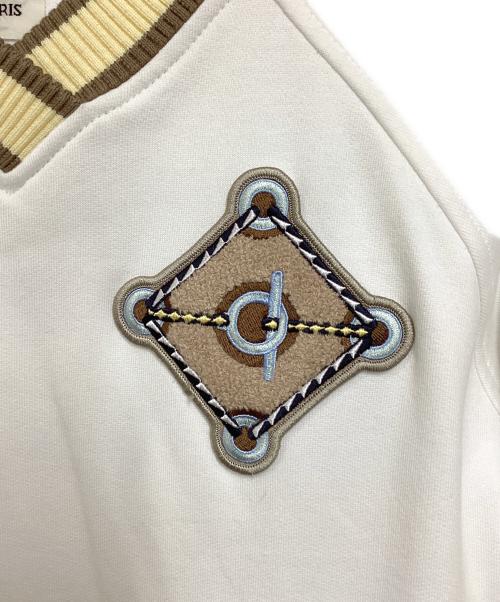 HERMES（エルメス）HERMES (エルメス) 刺繍スウェット ホワイト サイズ:36の古着・服飾アイテム