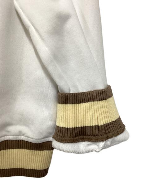 HERMES（エルメス）HERMES (エルメス) 刺繍スウェット ホワイト サイズ:36の古着・服飾アイテム