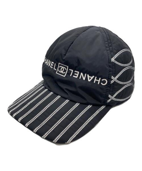 CHANEL（シャネル）CHANEL (シャネル) ロゴキャップ ブラック サイズ:Mの古着・服飾アイテム