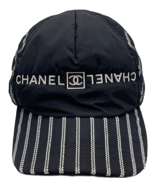CHANEL（シャネル）CHANEL (シャネル) ロゴキャップ ブラック サイズ:Mの古着・服飾アイテム
