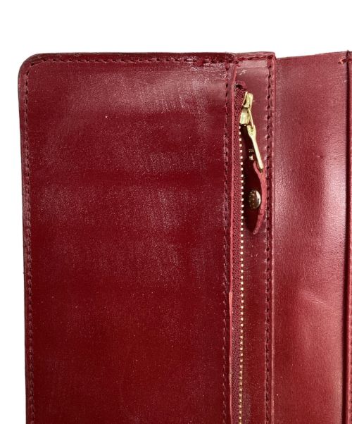 GLENROYAL（グレンロイヤル）GLENROYAL (グレンロイヤル) ブライドルレザーロングウォレット レッドの古着・服飾アイテム