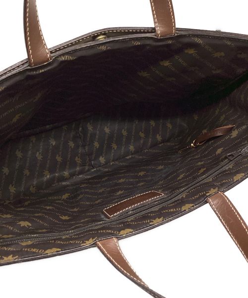 HUNTING WORLD（ハンティングワールド）HUNTING WORLD (ハンティングワールド) サファリトートバッグ カーキの古着・服飾アイテム