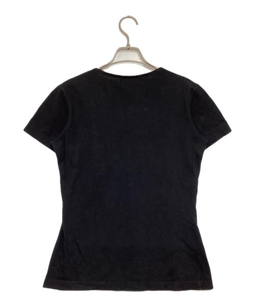 FENDI（フェンディ）FENDI (フェンディ) ロゴ刺繍Tシャツ ブラック サイズ:40の古着・服飾アイテム