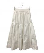 CADUNEカデュネ）の古着「ドットジャガードスカート」｜ホワイト