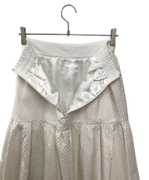 CADUNE（カデュネ）CADUNE (カデュネ) ドットジャガードスカート ホワイト サイズ:36の古着・服飾アイテム