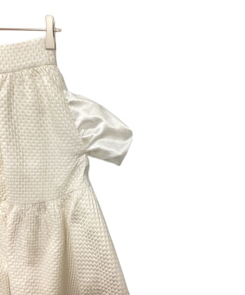 CADUNE（カデュネ）CADUNE (カデュネ) ドットジャガードスカート ホワイト サイズ:36の古着・服飾アイテム