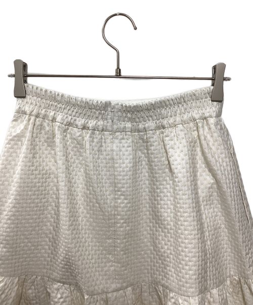 CADUNE（カデュネ）CADUNE (カデュネ) ドットジャガードスカート ホワイト サイズ:36の古着・服飾アイテム