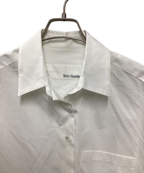Whim Gazette（ウィムガゼット）Whim Gazette (ウィムガゼット) ビッグオーバーシャツ ホワイト サイズ:Free 未使用品の古着・服飾アイテム