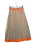 Mame Kurogouchi (マメクロゴウチ) Itajime Shibori' Pleated Skirt ベージュ×オレンジ サイズ:34：32000円