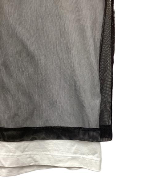 MAISON SPECIAL（メゾンスペシャル）MAISON SPECIAL (メゾンスペシャル) Layered Tulle T-shirt ブラック×ホワイト サイズ:Freeの古着・服飾アイテム