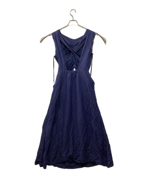 G.V.G.V（ジーヴィージーヴィー）G.V.G.V (ジーヴィージーヴィー) LINEN DRESS ネイビー サイズ:36の古着・服飾アイテム