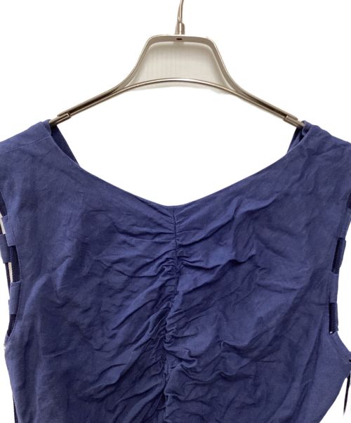 G.V.G.V（ジーヴィージーヴィー）G.V.G.V (ジーヴィージーヴィー) LINEN DRESS ネイビー サイズ:36の古着・服飾アイテム