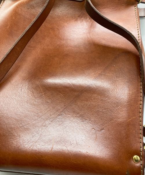 Herz（ヘルツ）Herz (ヘルツ) ボックスリュック ブラウンの古着・服飾アイテム