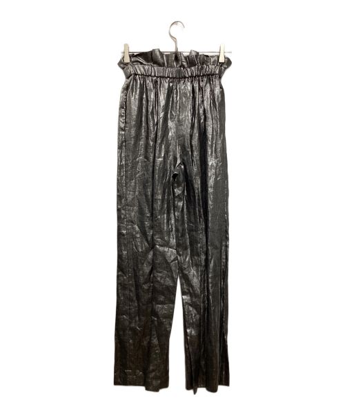 UN3D.（アンスリード）UN3D. (アンスリード) メタリックリネンパンツ シルバー サイズ:36の古着・服飾アイテム