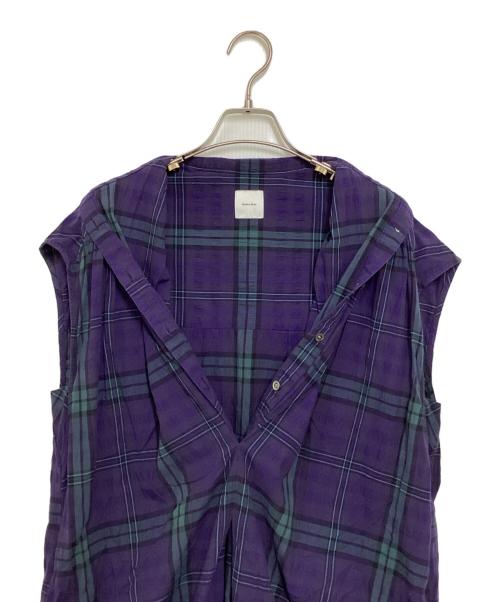 Spick and Span（スピック＆スパン）Spick and Span (スピックアンドスパン) サッカーチェックワンピース ネイビー サイズ:36の古着・服飾アイテム