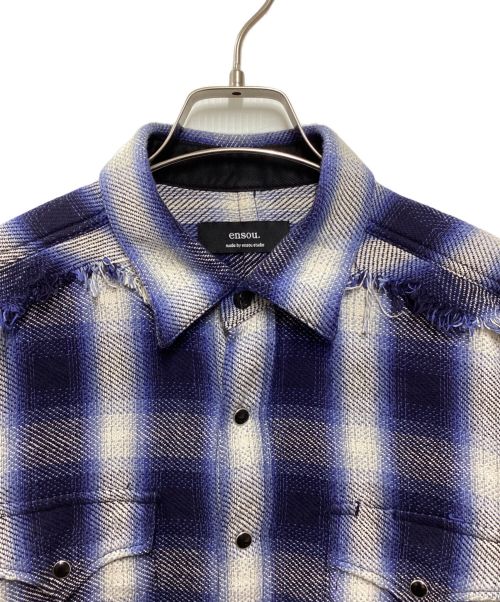 ensou（エンソウ）ensou (エンソウ) Broken Western Shirt ブルー サイズ:Sの古着・服飾アイテム