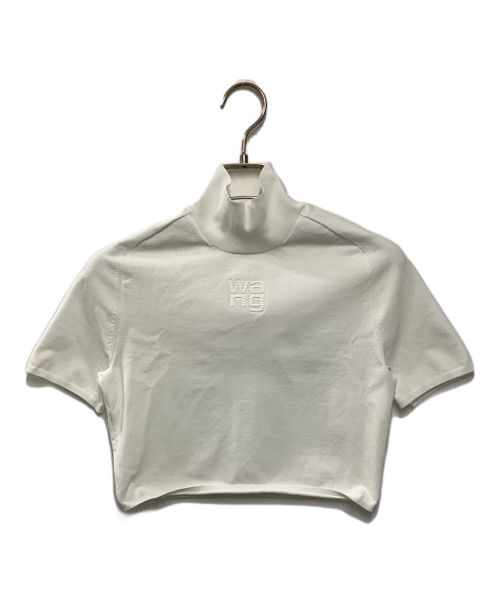 ALEXANDER WANG（アレキサンダー・ワン）ALEXANDER WANG (アレキサンダーワン) S/S TURTLE NECK W/PRINTED HIGH DENSITY LOGO TOPS ホワイト サイズ:Sの古着・服飾アイテム
