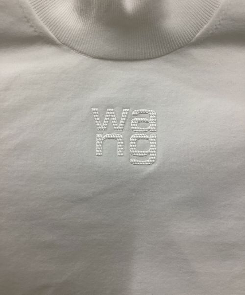 ALEXANDER WANG（アレキサンダー・ワン）ALEXANDER WANG (アレキサンダーワン) S/S TURTLE NECK W/PRINTED HIGH DENSITY LOGO TOPS ホワイト サイズ:Sの古着・服飾アイテム