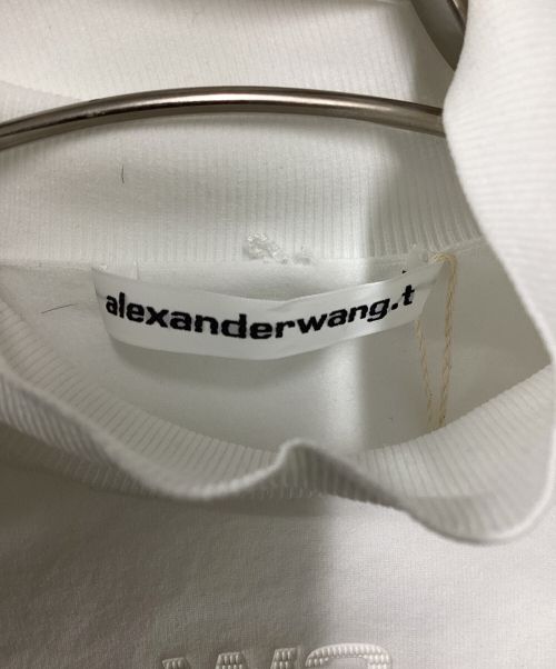 ALEXANDER WANG（アレキサンダー・ワン）ALEXANDER WANG (アレキサンダーワン) S/S TURTLE NECK W/PRINTED HIGH DENSITY LOGO TOPS ホワイト サイズ:Sの古着・服飾アイテム