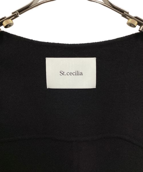 St.cecilia（セントセシリア）St.cecilia (セントセシリア) リバーウールロングジレ ブラック サイズ:-の古着・服飾アイテム